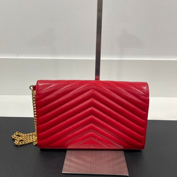 Yves Saint Laurent Portefeuille Envelope Leather Crossbody Bag/WOC (JB1084) - Picture 2 of 11